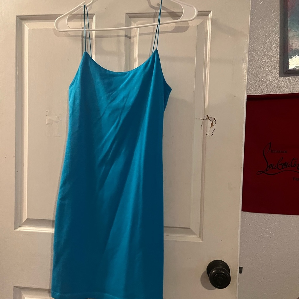 Zara Blue Slip Dress